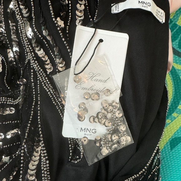 NWT Mango black, sequin playsuit, XS - Picture 4 of 4